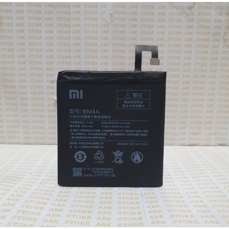 BATTERY BATERAI BATRAI BATRE XIAOMI REDMI PRO DUAL KAMERA BM4A ORIGINAL