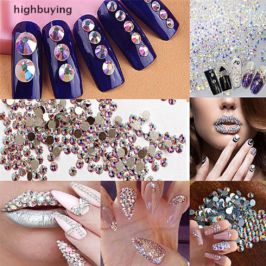 Hbid 1440pcs Berlian Imitasi Glitter 3D Untuk Dekorasi Nail Art DIY