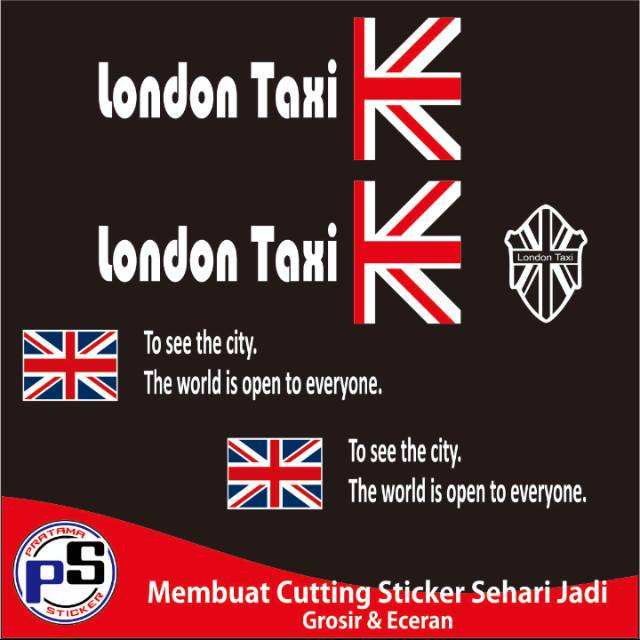 Frame Sticker Decal Sepeda London Taxi Cutting