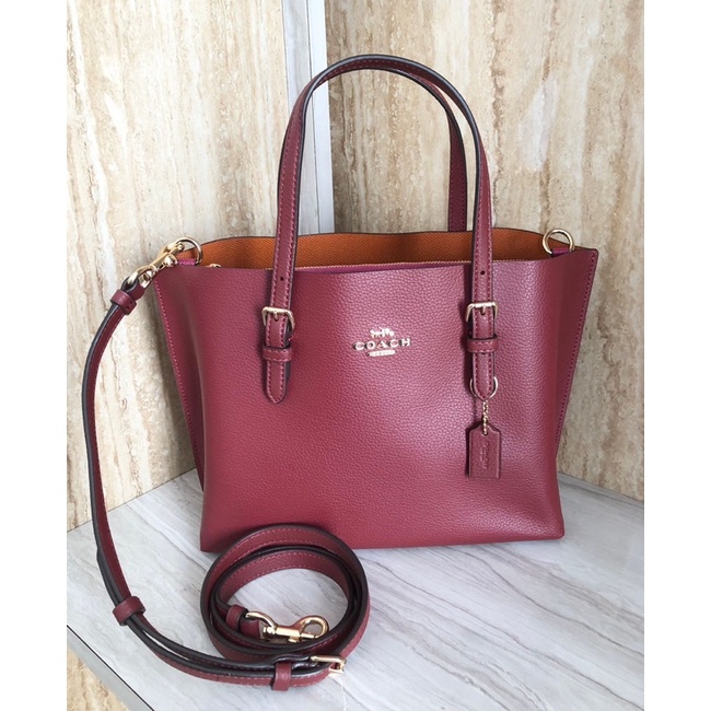 tas coach bag coach mollie small 25 cherry red