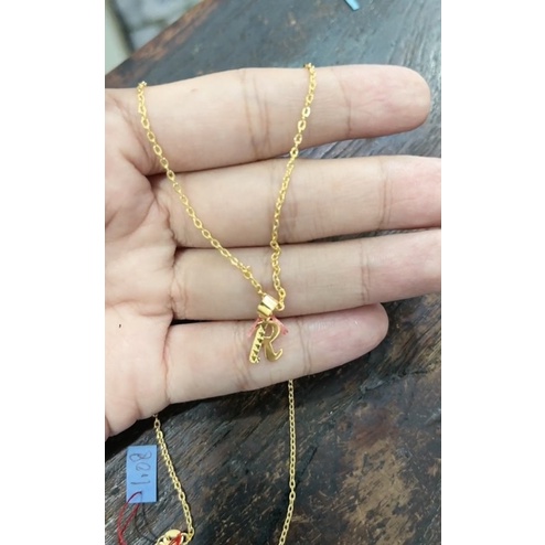 Kalung nagita emas asli kadar 875 huruf r hadiah ultah