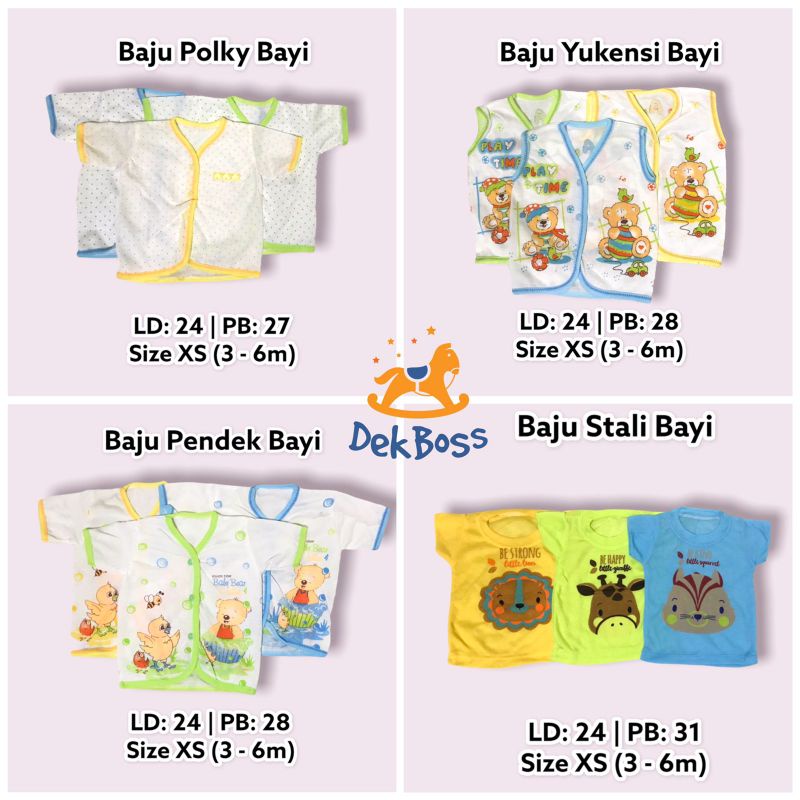 1/2 Lusin Baju bayi laki laki perempuan 0 6 bulan | Baju atasan bayi perempuan laki laki 0 6 bulan | Baju pendek bayi 3 6 bulan lusinan | Baju bayi lengan pendek 0 6 bulan kancing depan