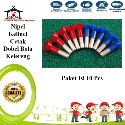 Niple Dot Kelinci Cetak Dobel Bola Kelereng 10 Pcs