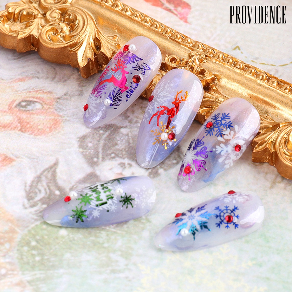 Providence Nail Sticker Christmas Patterns DIY Ultra Thin New Year Nail Art Design Winter Sliders for Female