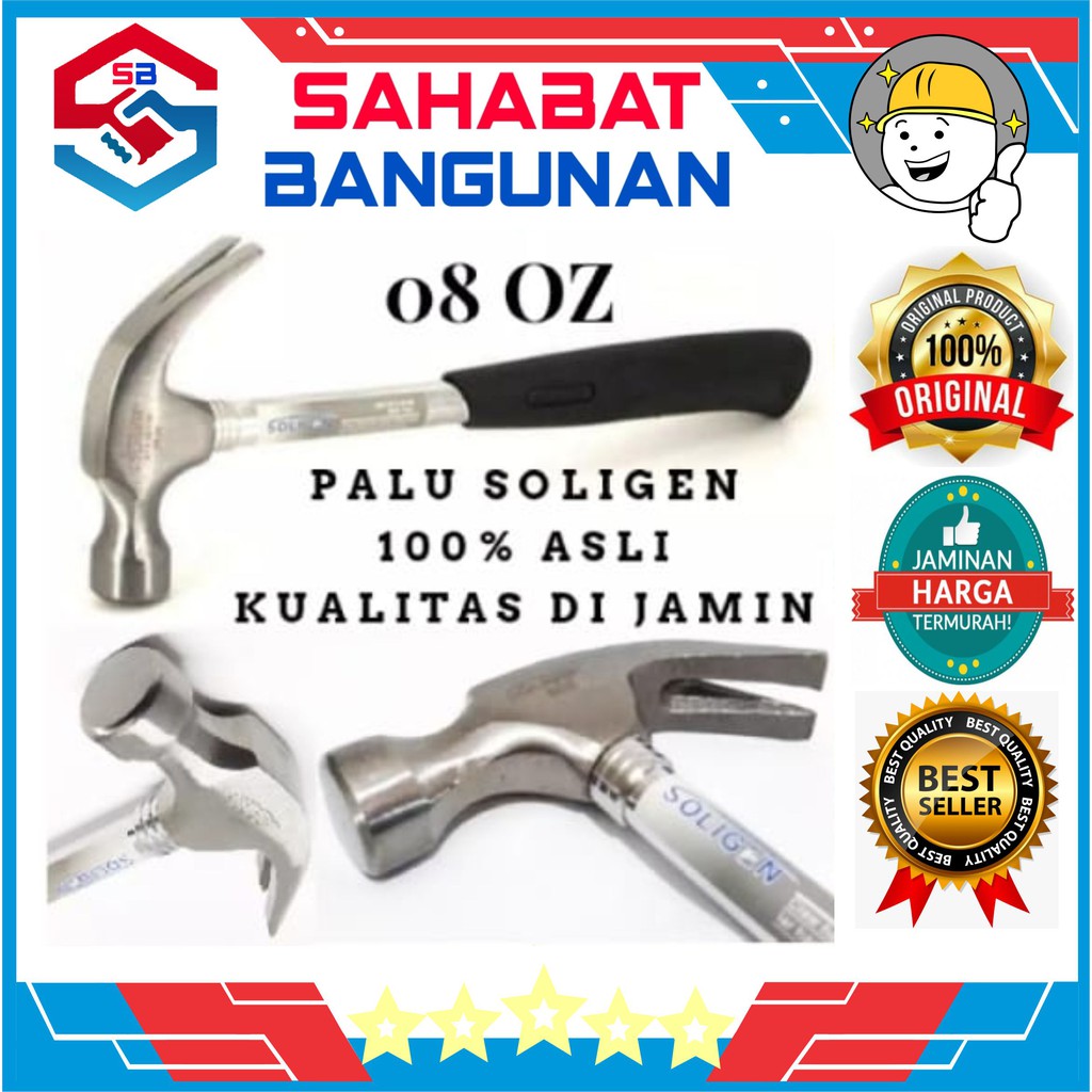 PALU KAMBING SOLIGEN GAGANG BESI 8 OZ - PALU KAMBING FIBER - PALU TUKANG - PALU KAMBING - PALU SERBA