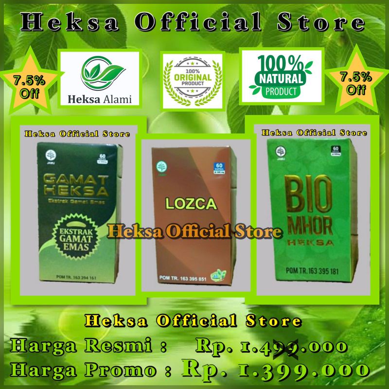 Gamat, Bio Mhor & Lozca Herbal Heksa || Paket pengobatan kangker, tumor, kelenjar, dll