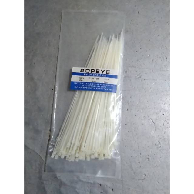 Nylon Cable Tie 2,2x150mm PUTIH Kabel Ties Isi 100Pcs Kabel Tie Kabel Tis