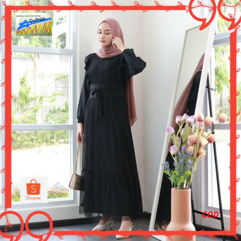 GAMIS BRUKAT KEBAYA TILE MAXY DRESS BUSUI WANITA MUSLIM BROKAT MOSCREPE MURAH GAMIS TERBARU 2022