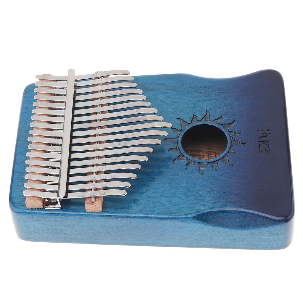 Alat Musik Kalimba Piano Jempol 17 Kunci Permukaan Glossy Bahan Mahoni Dengan Pelindung Tangan