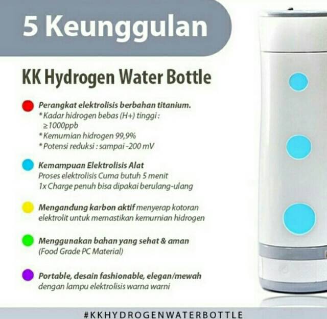 KK Hydrogen Water Bottle ( HWB )  / Botol Air Hidrogen / Air Vitamin