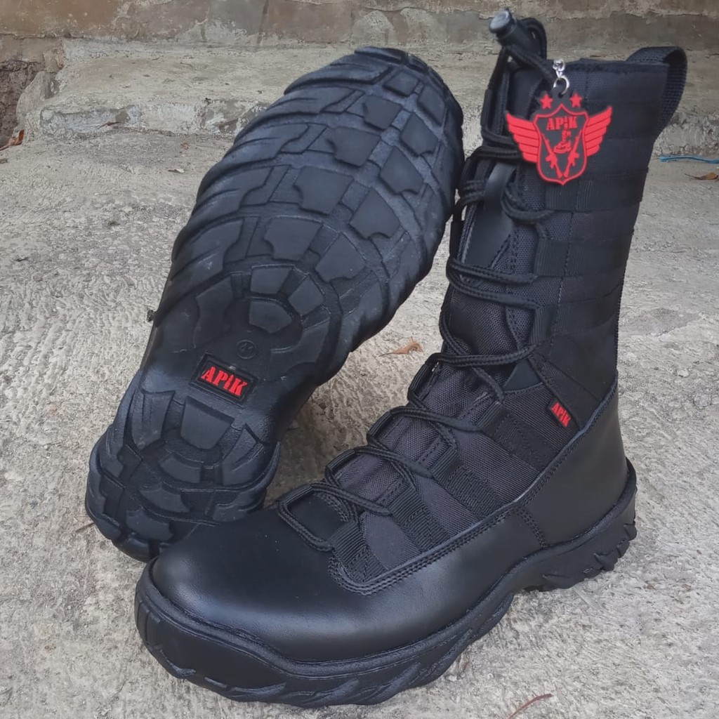 SEPATU PDL NINJA SOL RADIAL DAN KOMANDO MERK APIK KULIT ASLI BERKUALITAS  UNTUK DINAS LAPANGAN TNI POLRI SECURITY
