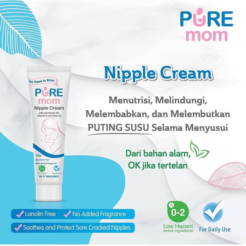 Pure Mom Nipple Cream [15gr] - Salep Puting Lecet