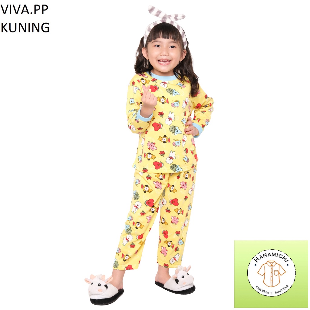 Hanamichi VIVA.PP Setelan Piyama Anak Lengan Panjang Full Print