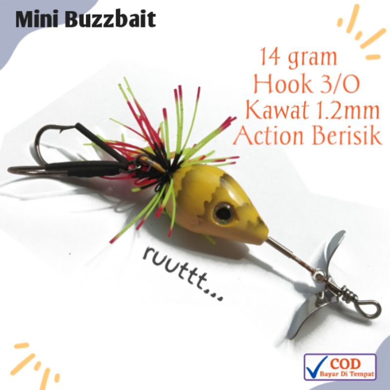 Umpan Casting Toman gabus kerandang haruan Buzz Bait baset Wooper Plopper Slaish bait 11 gram UL Tor