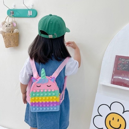 TAS POP IT ANAK JUMBO RANSEL MUAT HP PONY BAG GEMOY BESAR