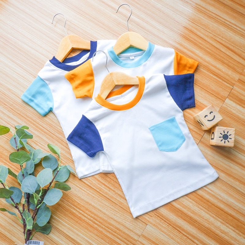 Playdate Stripe Tee Baju Kaos Anak Laki Laki Cowok T-shirt Anak Kaos Polo Anak Kaos Oblong Anak Cowo