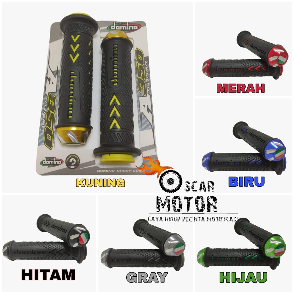 Grip jalu cnc Domino Sisik 708 Handgrip Stang Handfat Pro Peganggan Stir Universal Semua Motor motor