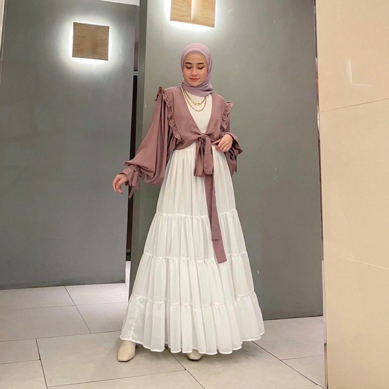 PRITI SKIRT / SKIRT PANJANG / ROK RUFFLE / SKIRT KOREA / ROK SUSUN / ROK REMPEL / ROK TUMPUK PANJANG