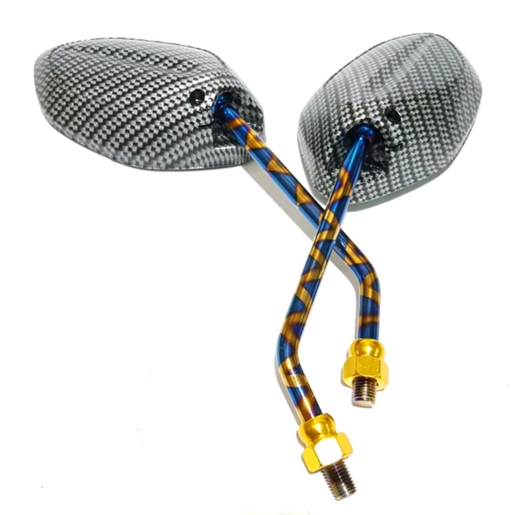 SPION KARBON TWOTONE BLUEX BEAT VARIO SCOOPY GENIO BLADE VERZA CB150R TIGER SONIC GTR SUPRA REVO-5