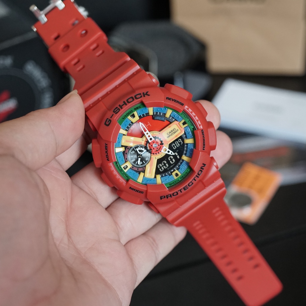 JAM TANGAN PRIA GSHOCK GA110 FULLSET DUALTIME AUTOLIGHT