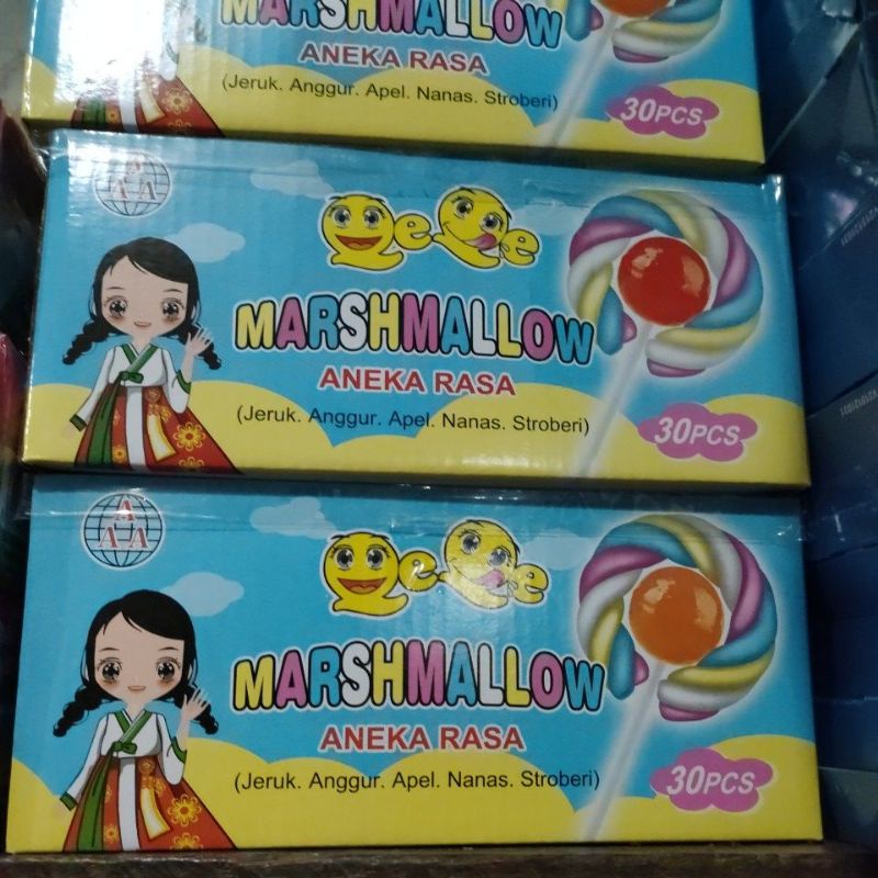 permen tangkai marshmallow aneka rasa