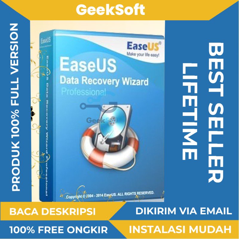 [FULL VERSION] EaseUS Data Recovery Wizard Pro Lifetime - untuk memulihkan data yang hilang untuk Win