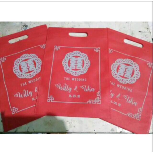 

Tas oval ukuran 20x25 sablon