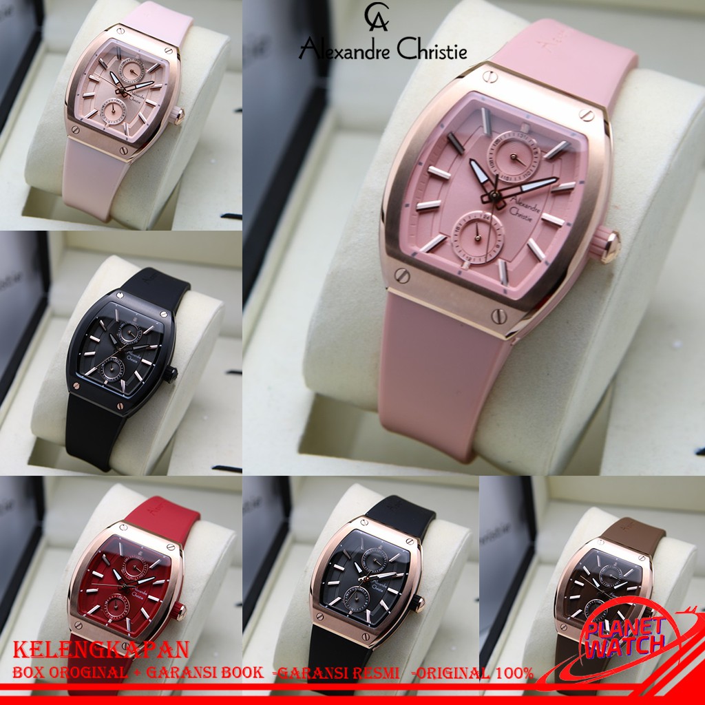 ALEXANDRE CHRISTIE WANITA ORIGINAL JAM TANGAN ALEXANDRE CHRISTIE RUBBER JAM ALEXANDER CRISTIE AC2944