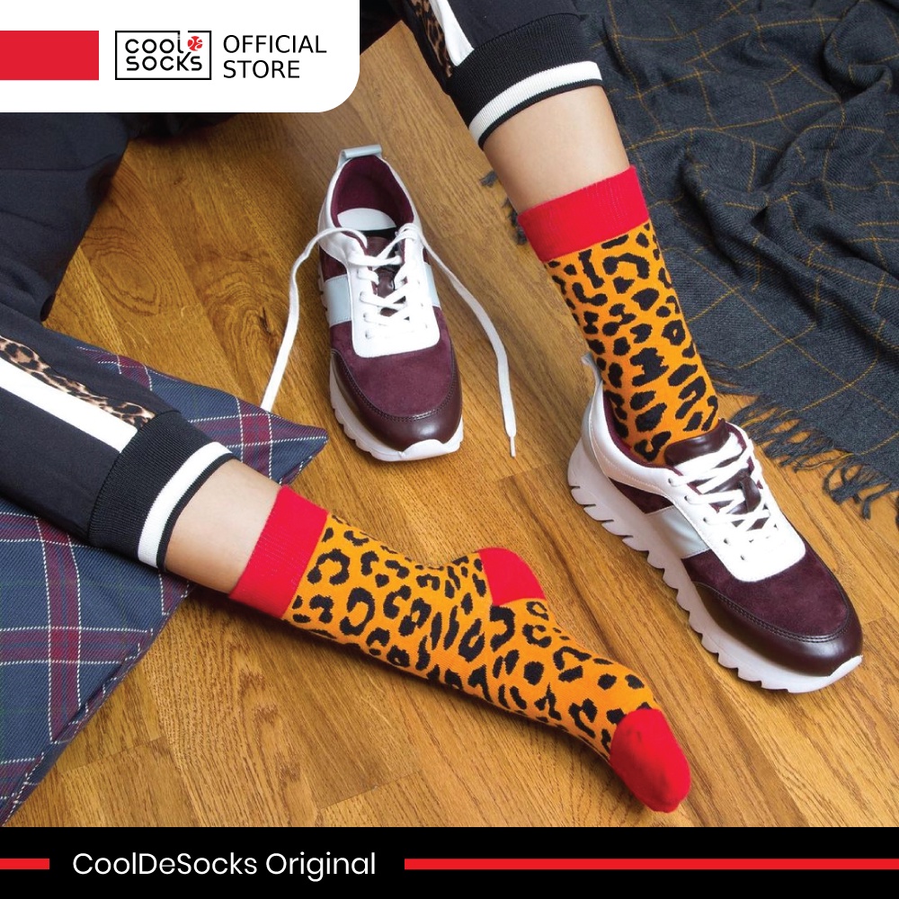 Kaos Kaki CoolDeSocks Original | Animal Pattern - Leopard