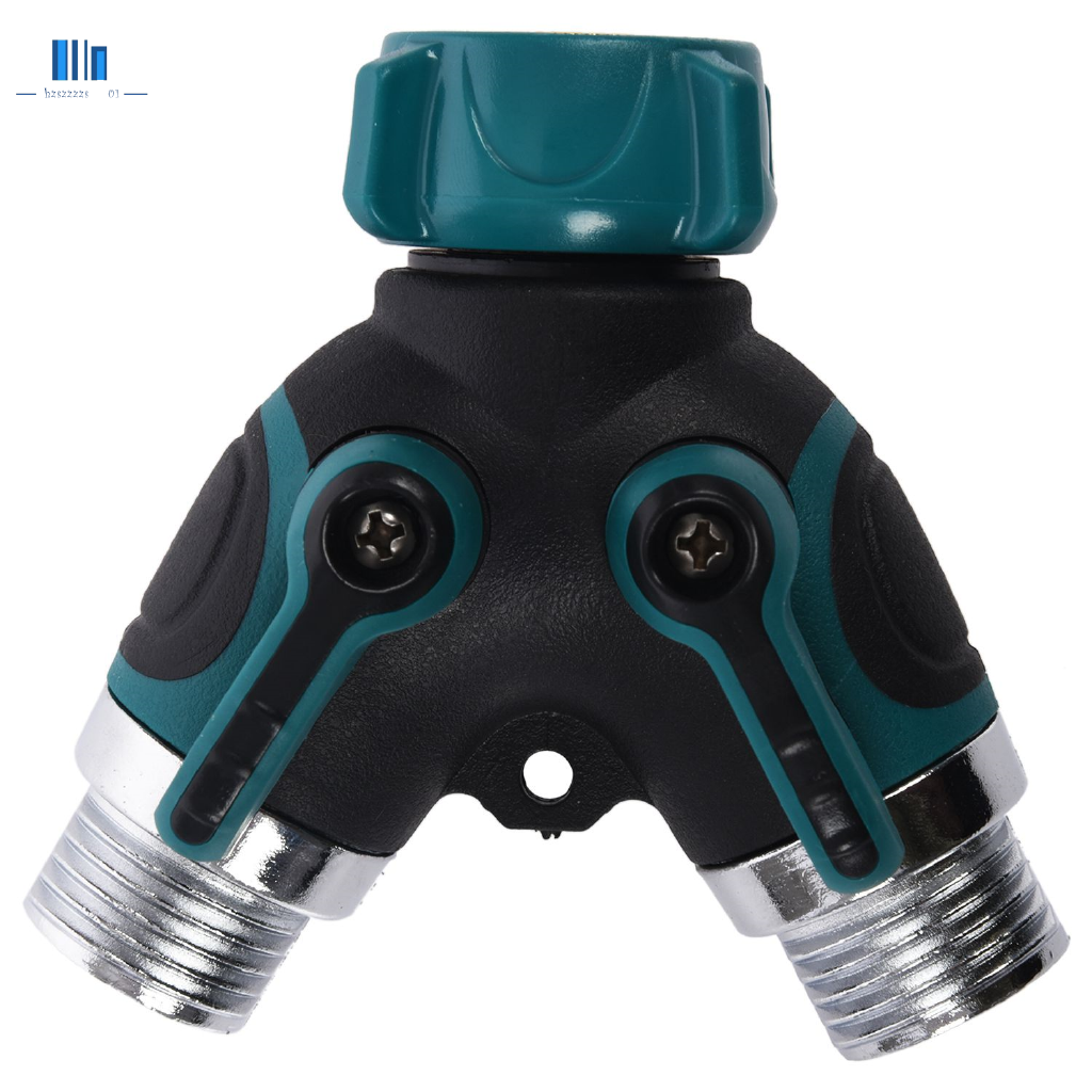 Garden Hose Splitter 2 Way Y Shape Valve Hose To Hose Connector With 2 Shut Off Switch Metal Abs For Faucet Taps Pipe Shopee Indonesia