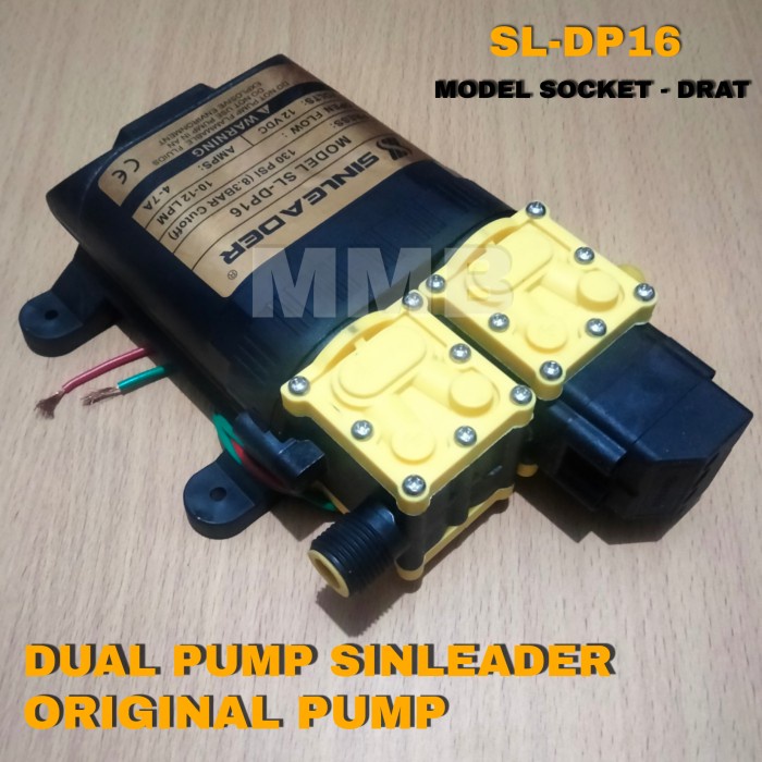 DUAL PUMP SINLEADER SL-DP16 130 PSI 12LPM / DINAMO POMPA DC 12V