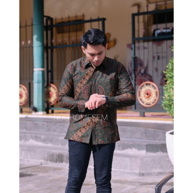 BATIK LENGAN PANJANG PARAMARTA IJO KATUN HALUS A114