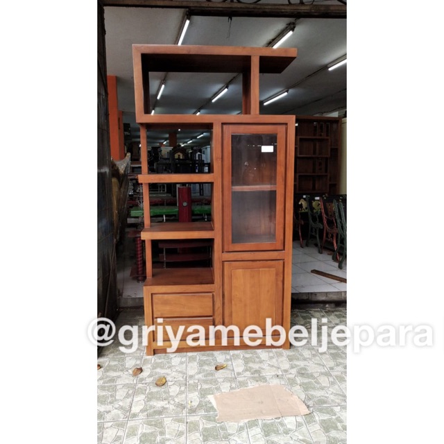 Rak buku / lemari buku jati jepara