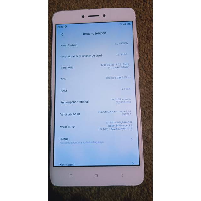 HP Second/bekas Xiomi redmi note 4x 4/64