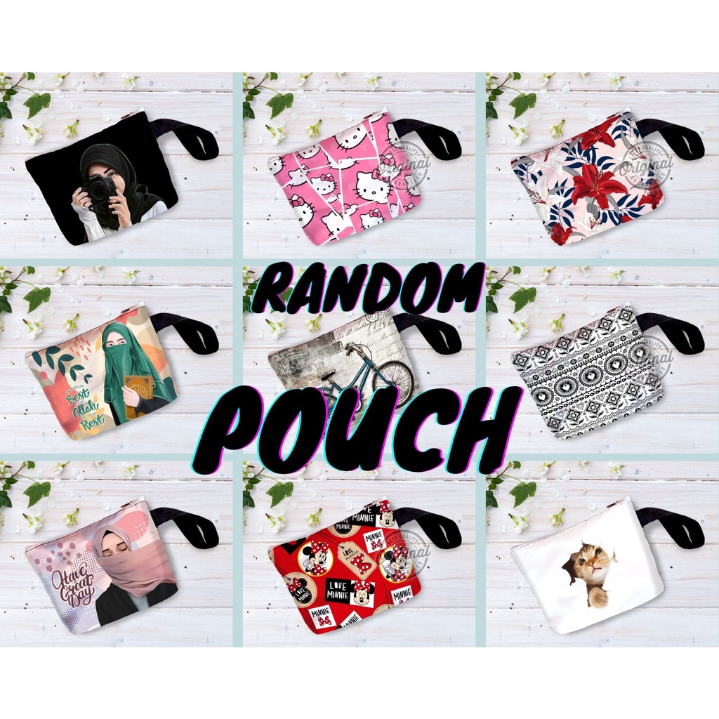 Souvenir Dompet Printing Pouch Koin Make up Kartu HP Motif Haji Umroh dan Negara lainnya