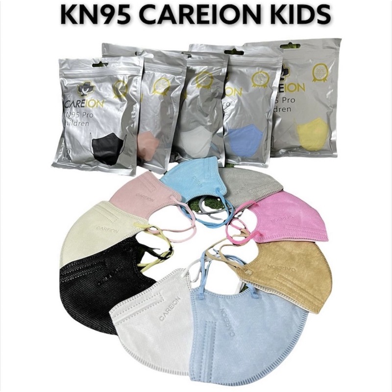 Masker KN95 Careion Kids/ Masker KN95 Careion Kids Polos isi 10pcs