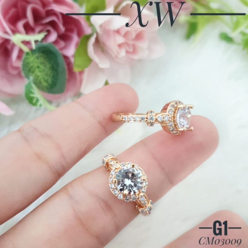 Cincin Zircon Fashion Gold CM03009