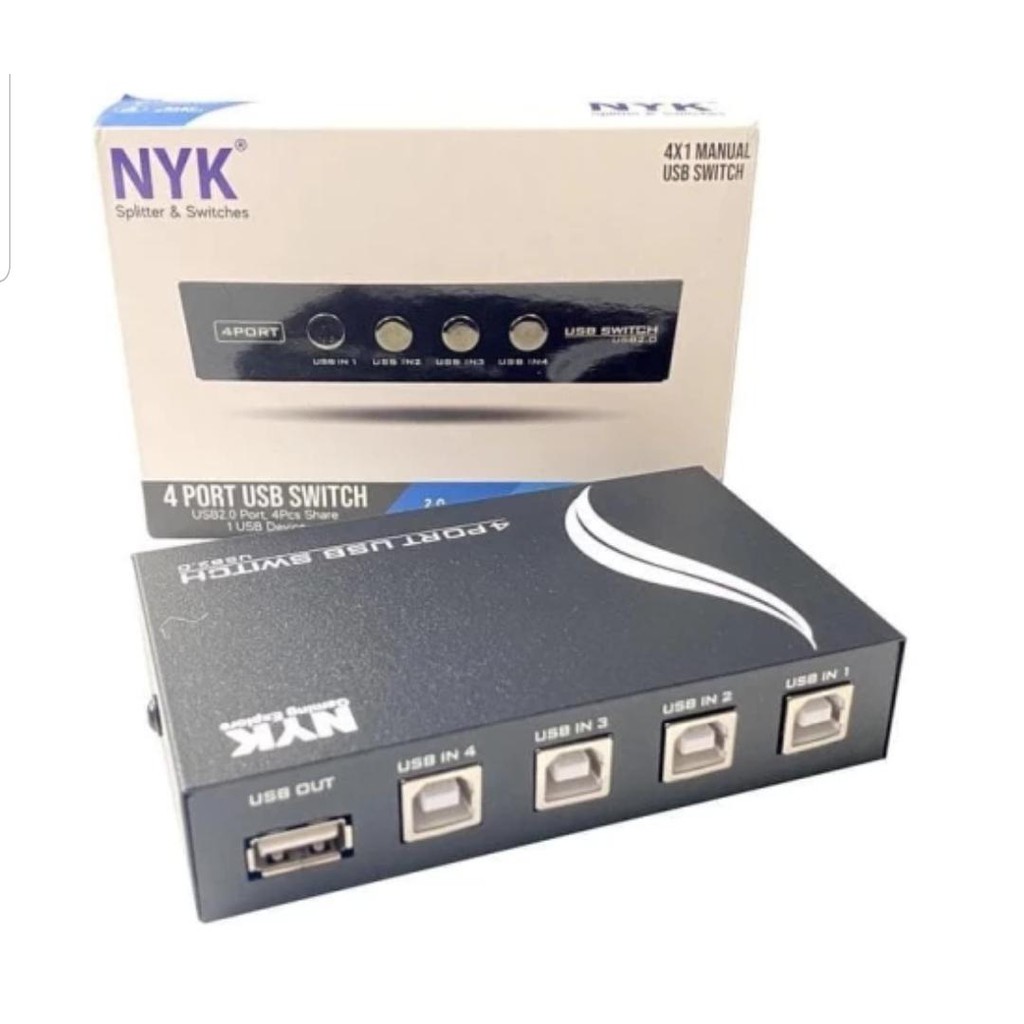 USB HUB 2.0 Data Switch 1-4 GT 1A4B NYK - Hitam