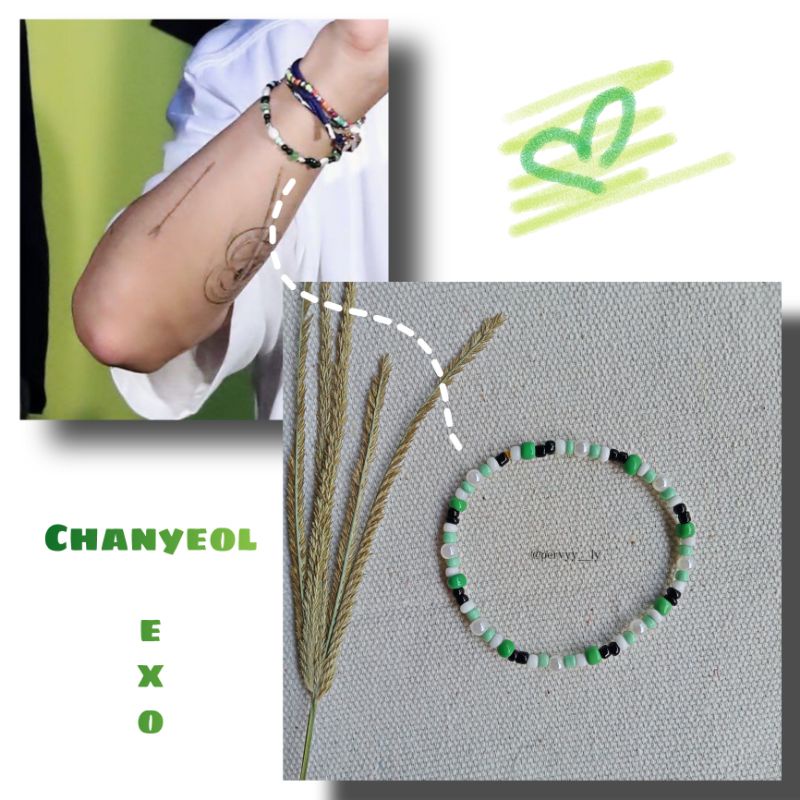 Chanyeol EXO Bracelet - Gelang Chanyeol EXO - KPOP - Korean Style - Gelang Beads Manik