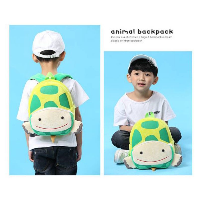 New Kids - Tas Ransel Anak TK / Paud Karakter Binatang Animal Bahan Boneka