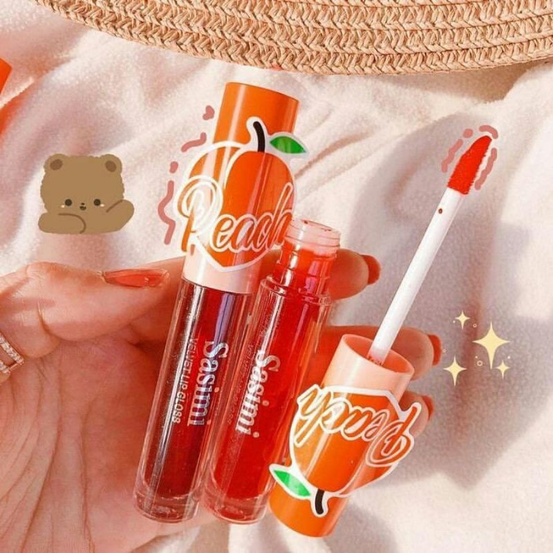 ( BISA PILIH WATNA ) LIPTINT SASIMI LIP AND CHEK TINT JUICY PEACH LIPGLOSS LIPCOLOUR SASIMI PEACH