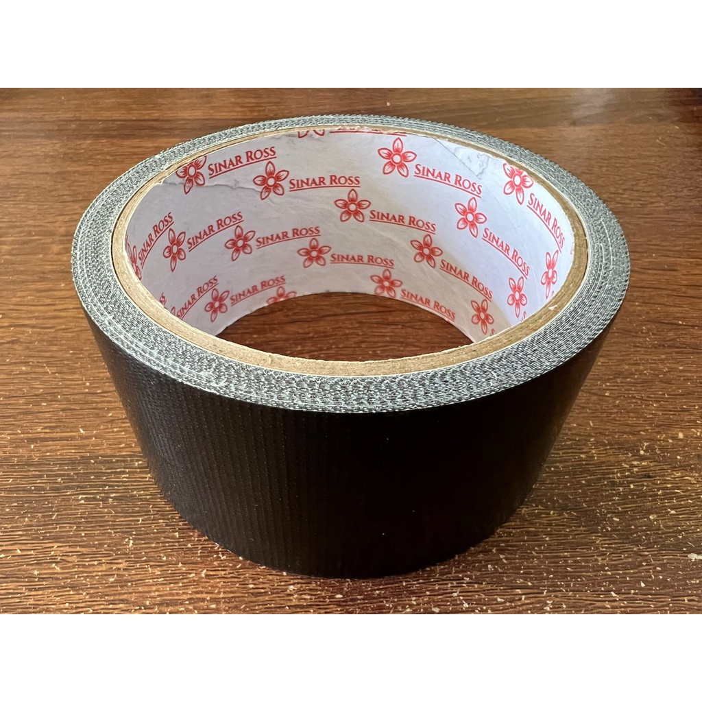 

[PER 1 DUS] Lakban Kain Hitam 2 inch 45mm 10 Yard Cloth Tape Hitam Sinar Ross (1 DUS ISI 72 ROL)