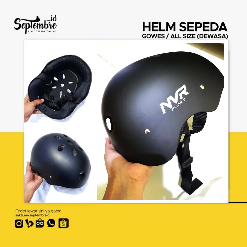 Jual Helm Sepeda Gowes Helm Sepeda Lipat BMX Warna Black Doff Model