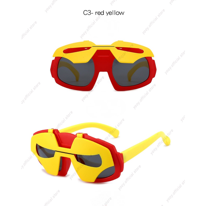 Kacamata Hitam Polarized Motif Kartun Iron Man Warna-Warni Untuk Anak