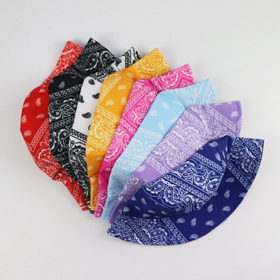Topi Bucket Motif Bunga Dua Sisi Bahan Katun Gaya Klasik Untuk Unisex