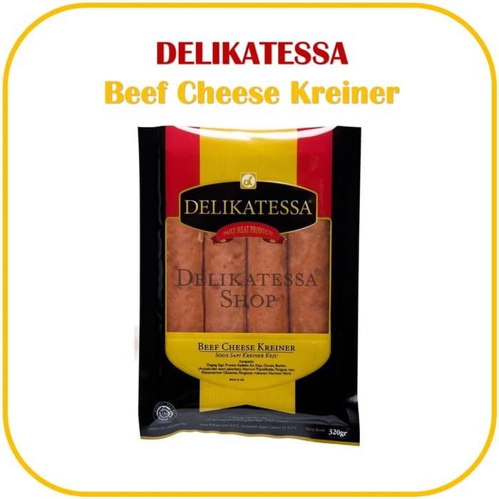 

DELIKATESSA Beef Cheese Kreiner Jumbo Sosis Sapi Kreiner Keju Halal