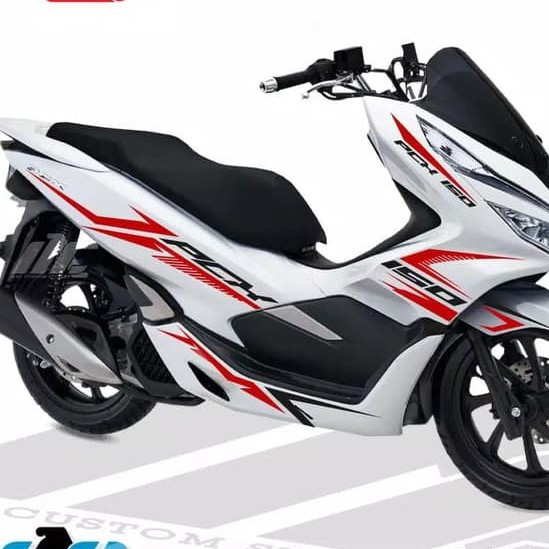 Stiker Motor CB-PCX-04 PCX PUTIH -CUTTING STICKER PCX - STRIPING CUTTING PCX PUTIH