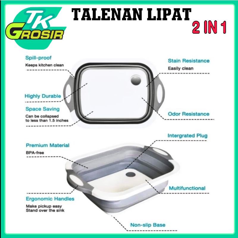 talenan lipat 2in1/talenan lipat multifungsi