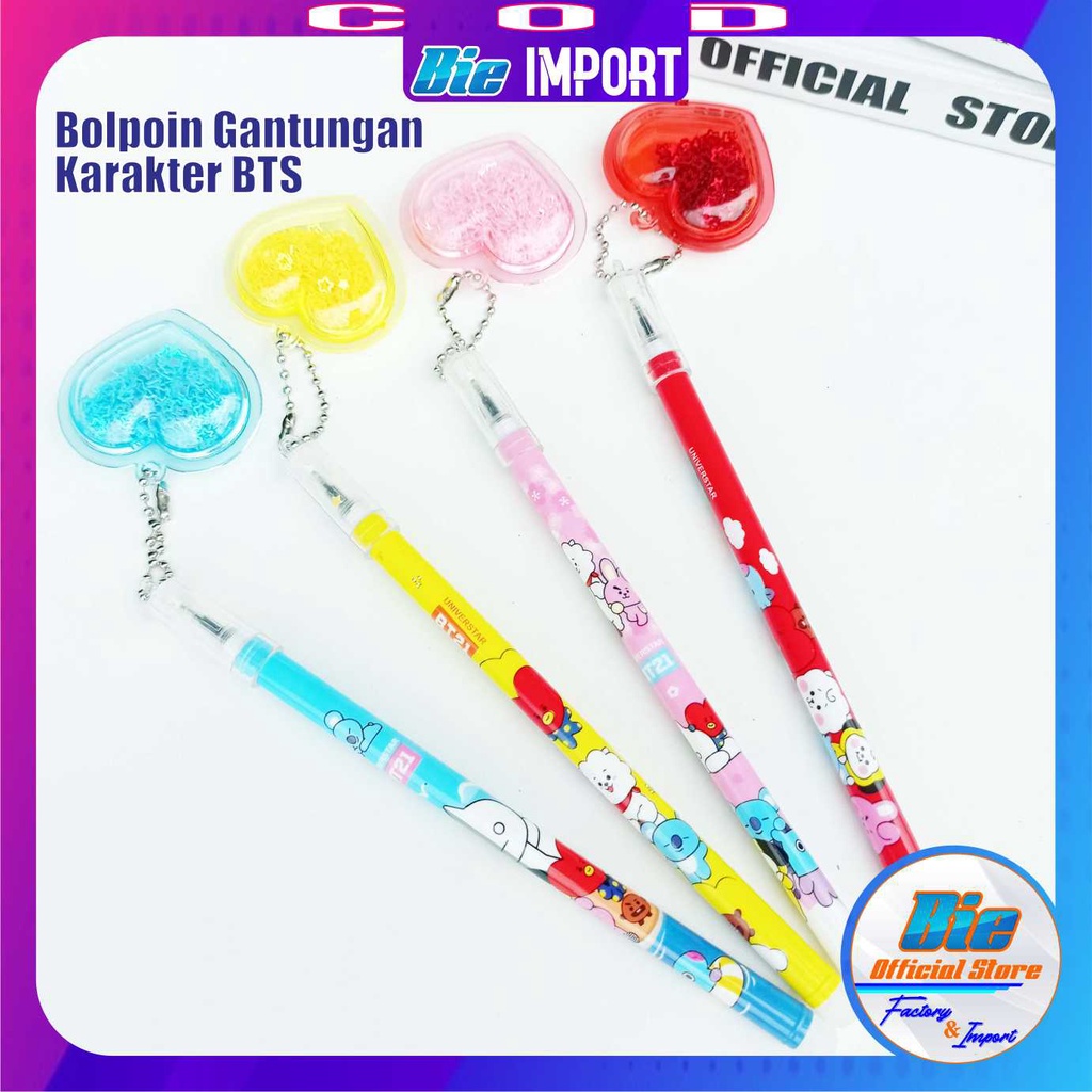 

Bolpoint Gel Karakter BTS Love Lucu Premium