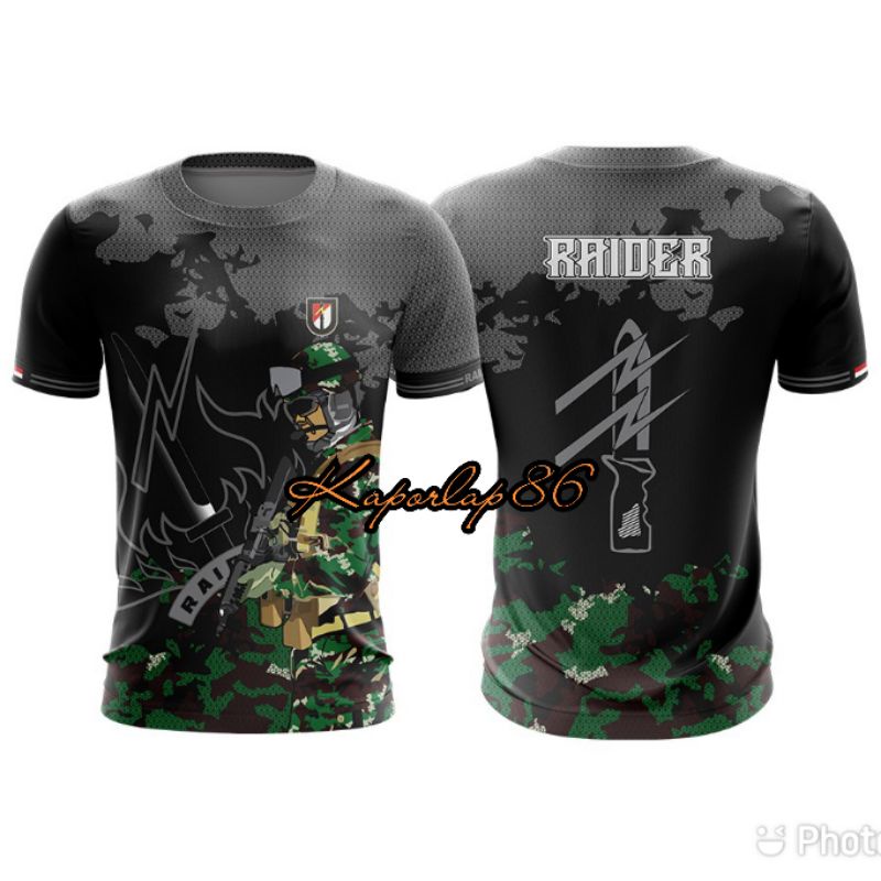 KAOS JERSEY PRINTING RAIDER TNI FULLPRINT